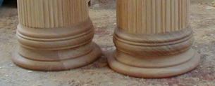 A pair of new replacement column bases